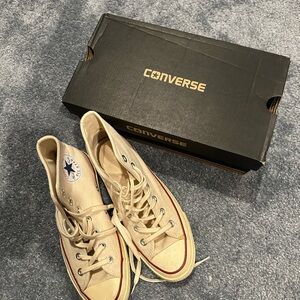 Converse Cream High-Top Sneakers